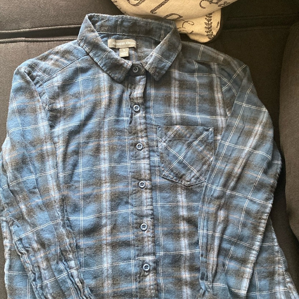 Boys Blue Plaid Shirt